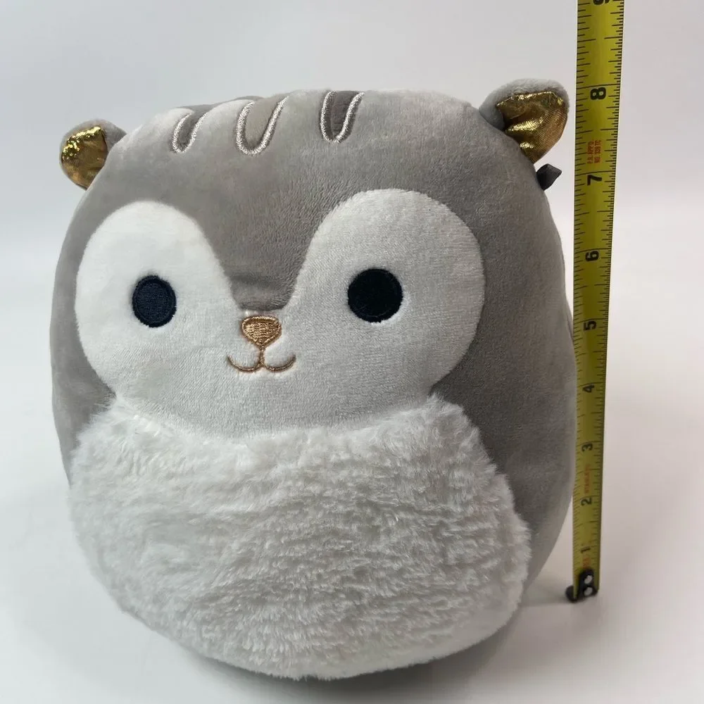 Squishmallows Squirrel Androu Plush Gray White Kellytoy Stuffed Animal 8”